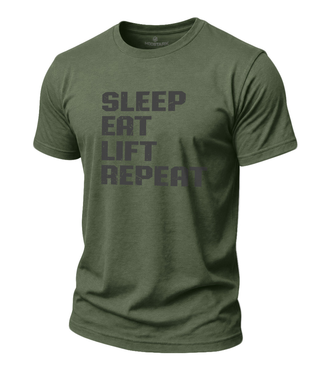 Lift Repeat Cotton T-Shirt