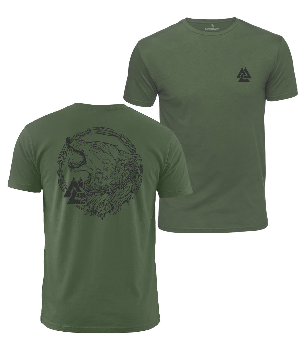 Norse Wolf Cotton T-Shirt