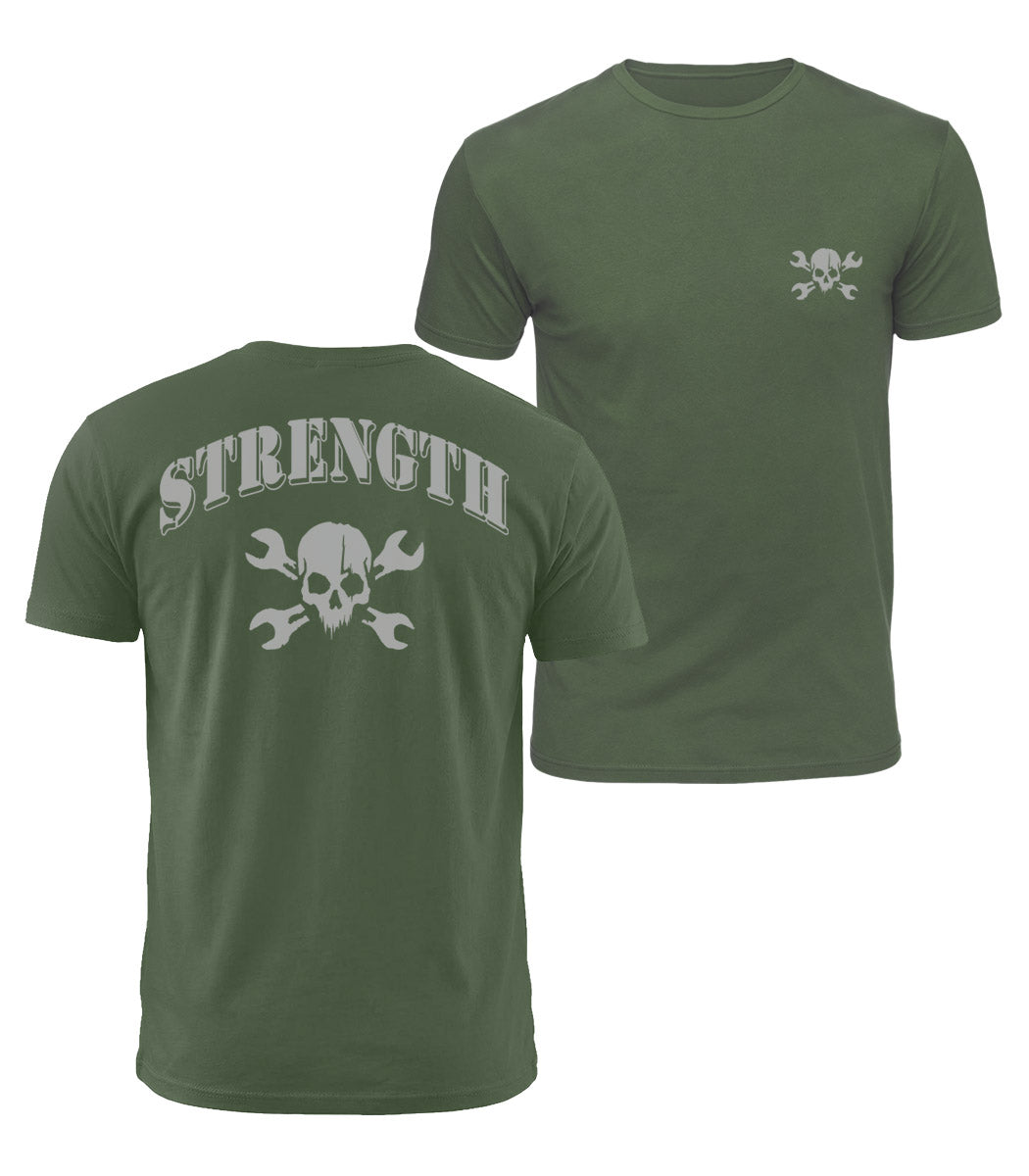 Strength Skull Cotton T-Shirt