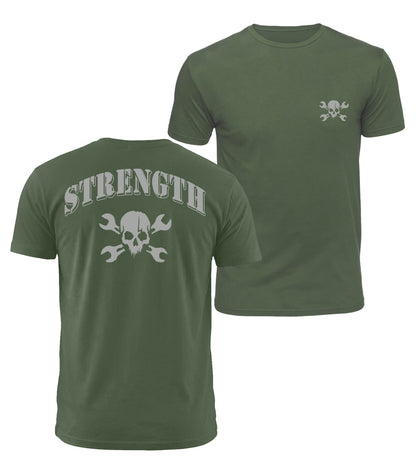 Strength Skull Cotton T-Shirt