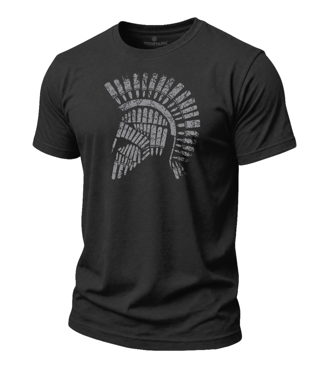 Rugged Spartan Helmet Cotton T-Shirt