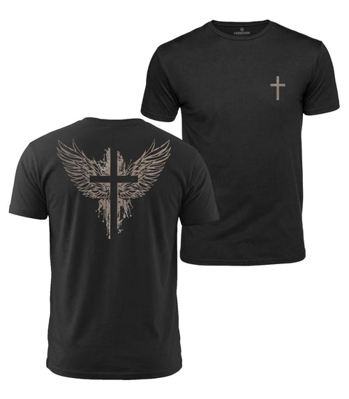 Cross & Wings Cotton T-Shirt
