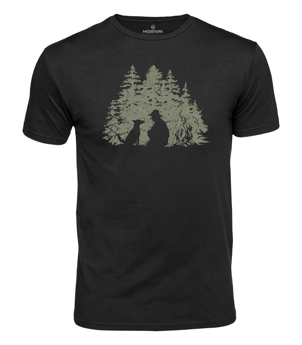 Camping With My Dog Cotton T-Shirt