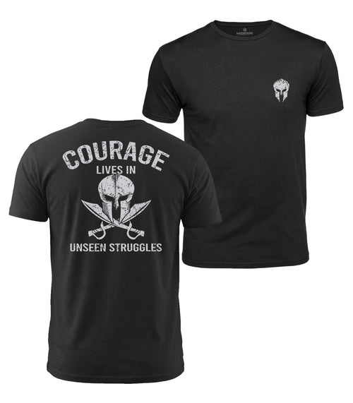 Spartan Courage Quote Cotton T-Shirt