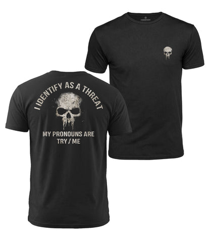 Try Me Skull Cotton T-Shirt