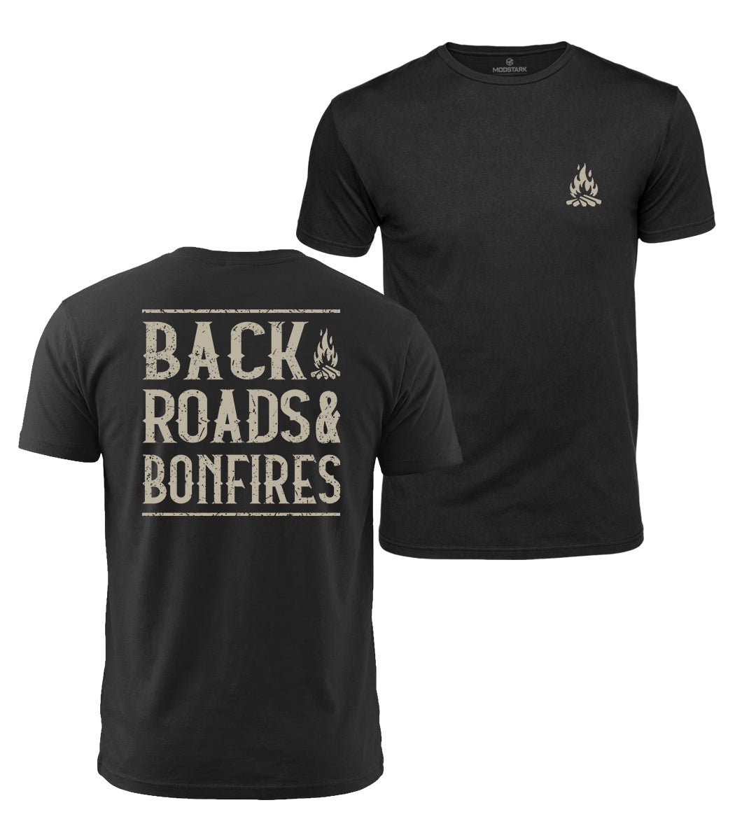Back Roads And Bonfires Cotton T-Shirt