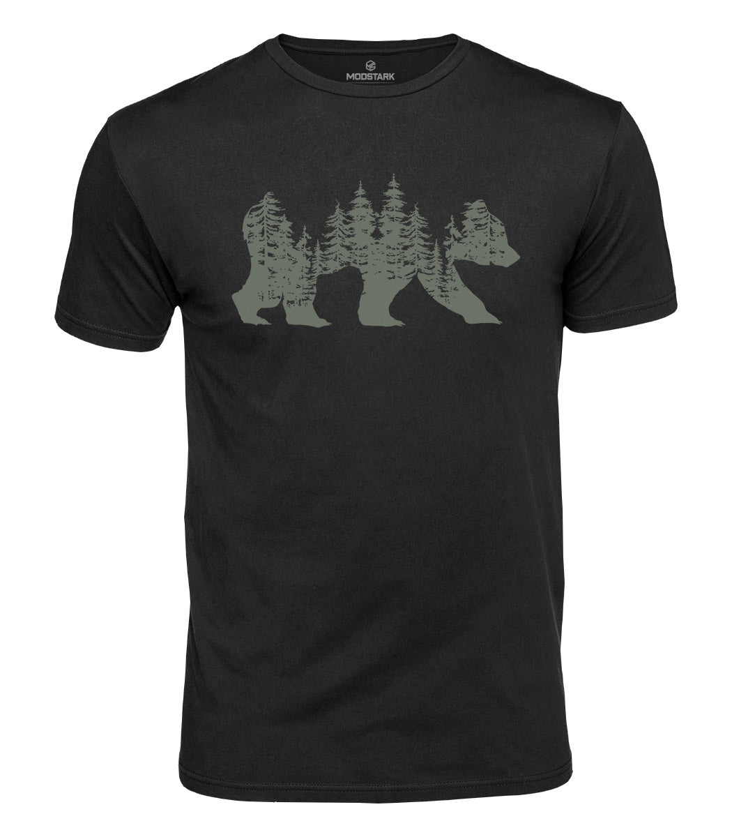 Pine Forest Bear Cotton T-Shirt