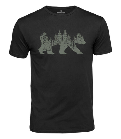 Pine Forest Bear Cotton T-Shirt