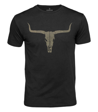 Western Longhorn Skull Cotton T-Shirt