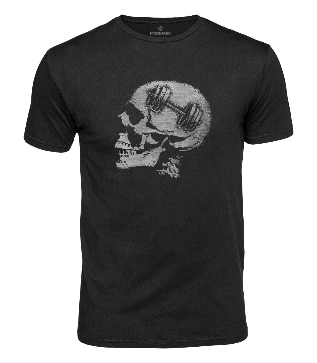 Skull Dumbbell Cotton T-Shirt