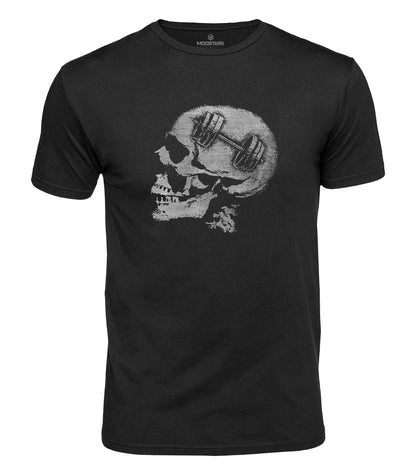 Skull Dumbbell Cotton T-Shirt