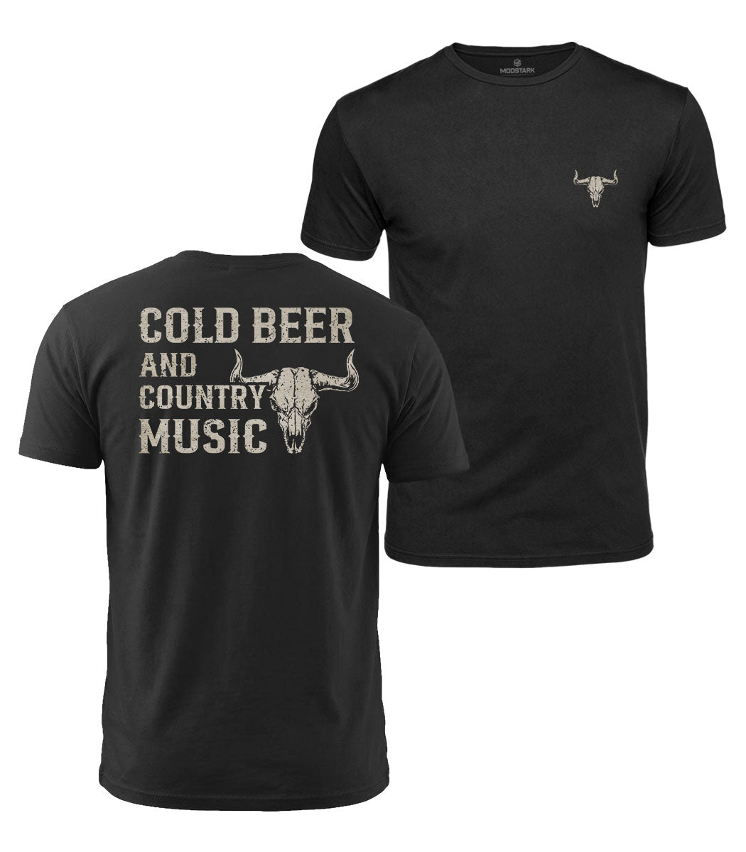 Cold Beer & Country Music Cotton T-Shirt