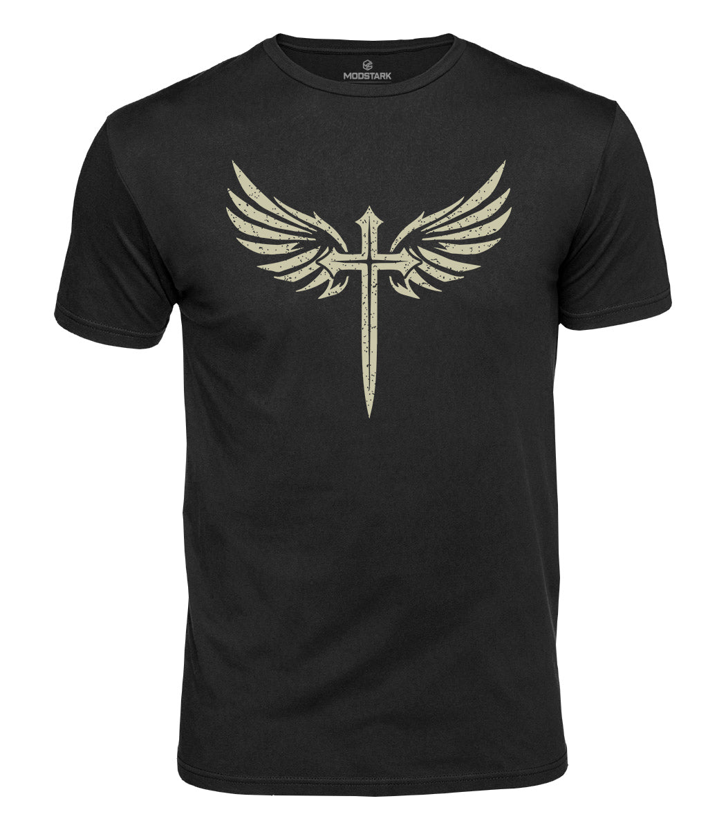 Winged Cross Cotton T-Shirt
