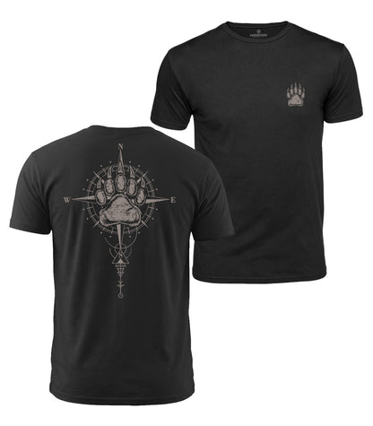 Bear Paw Compass Cotton T-Shirt