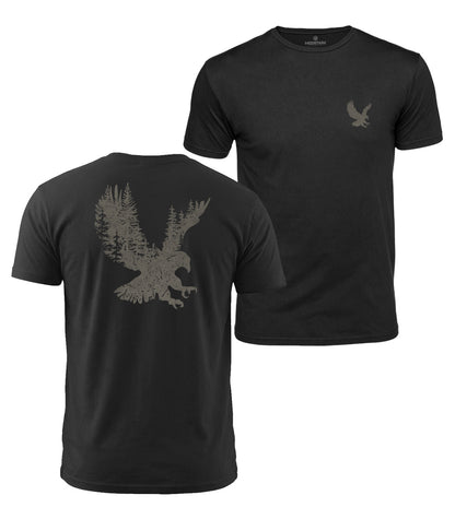 Forest Eagle Silhouette Cotton T-Shirt