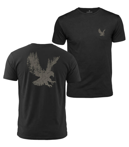 Forest Eagle Silhouette Cotton T-Shirt
