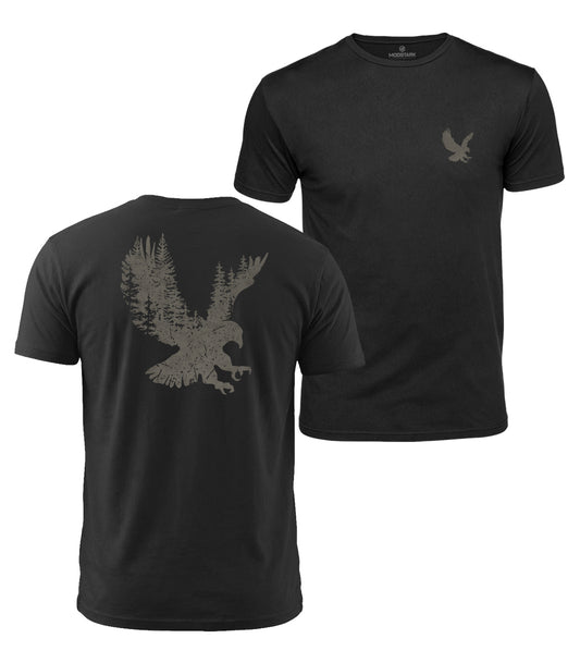 Forest Eagle Silhouette Cotton T-Shirt