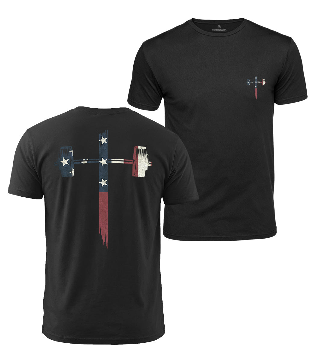 USA Barbell Cross Cotton T-Shirt