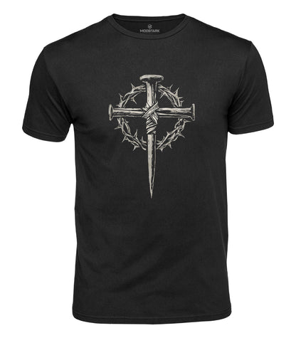 Three Nails Cross Cotton T-Shirt