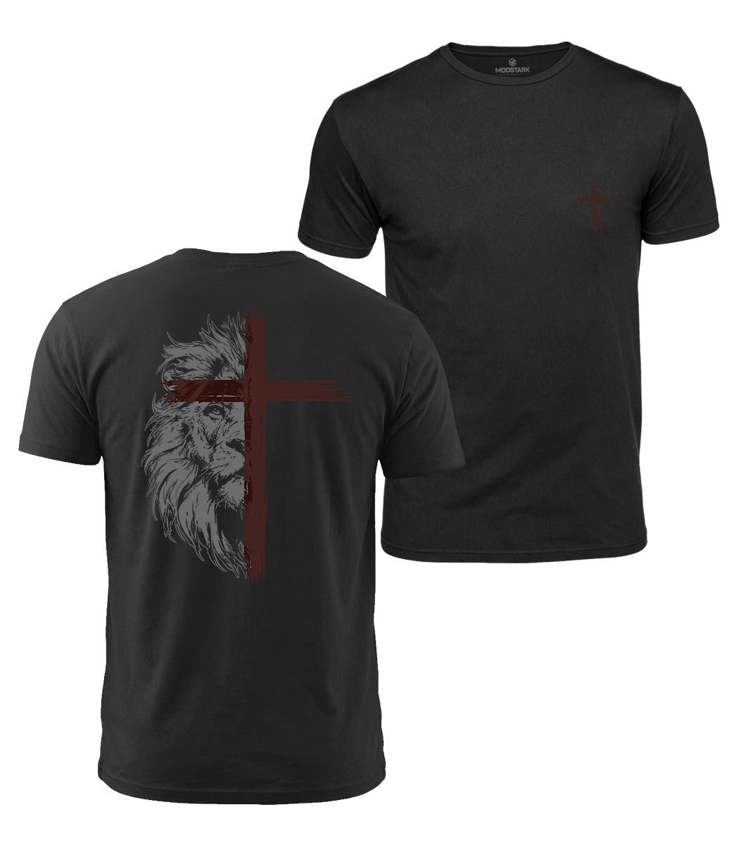 Lion Cross Cotton T-Shirt