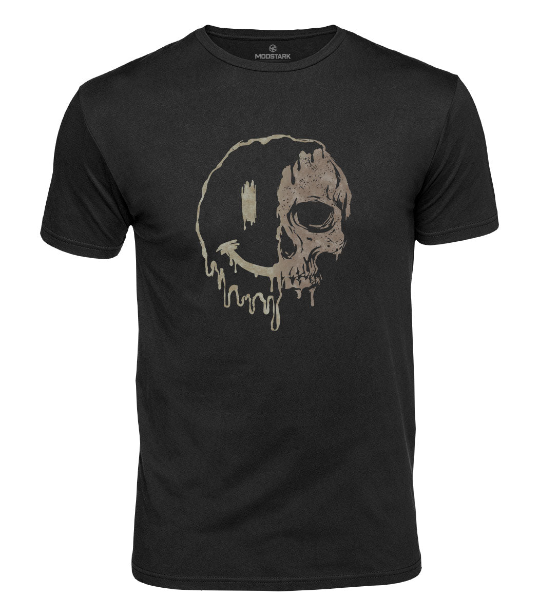 Melting Skull Smile Cotton T-Shirt