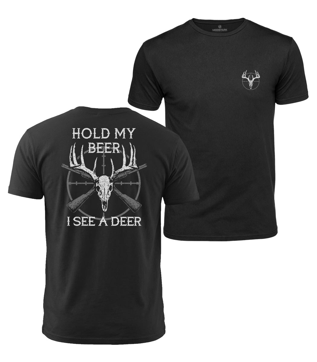 Funny Deer Hunting Cotton T-Shirt