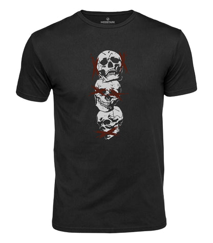 See No Evil Skull Cotton T-Shirt