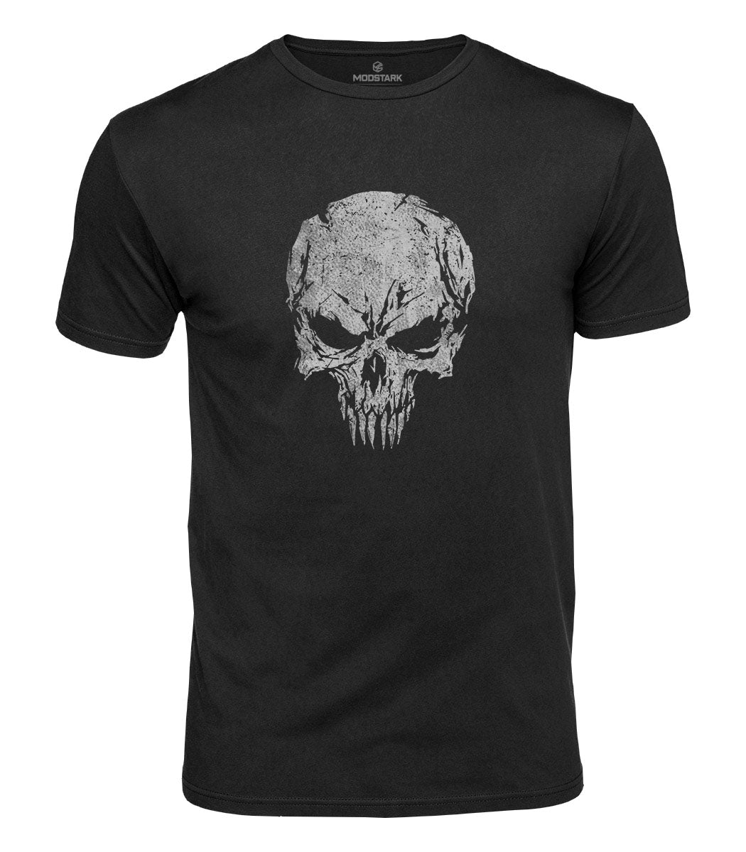 Battle Worn Skull Cotton T-Shirt