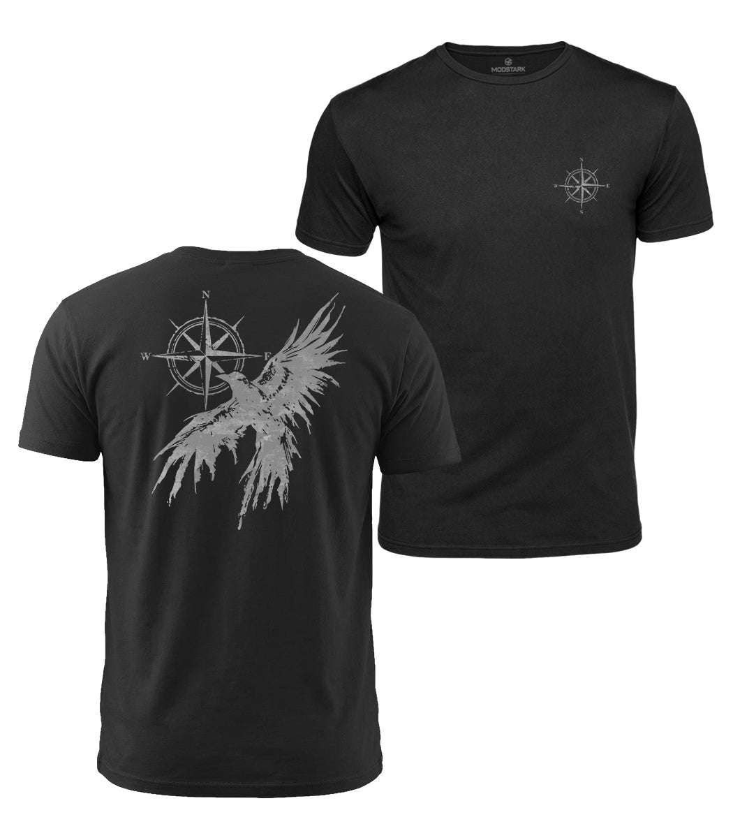 Raven Compass Cotton T-Shirt