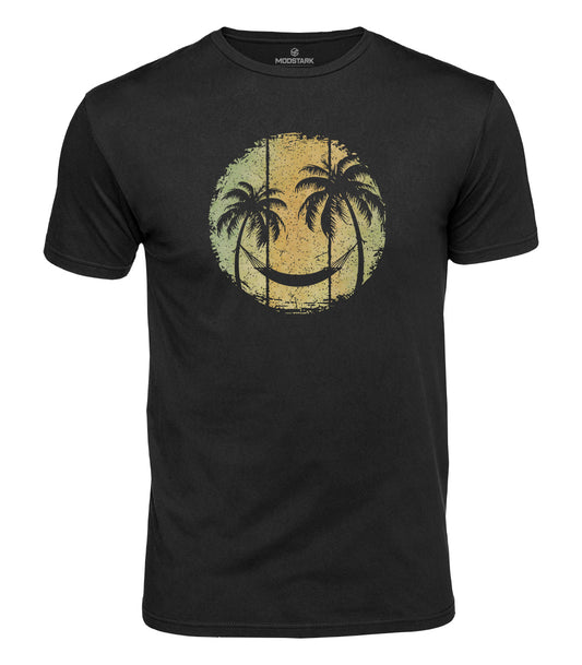 Tropical Smiley Face Cotton T-Shirt