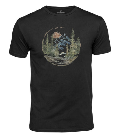Mountain Forest Landscape Cotton T-Shirt