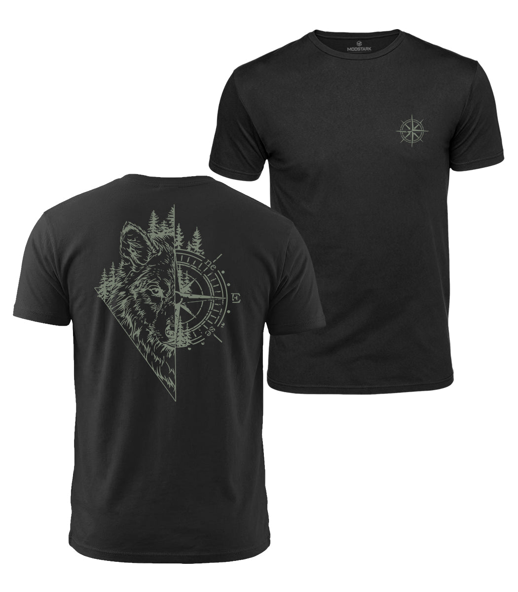 Wolf Compass Cotton T-Shirt