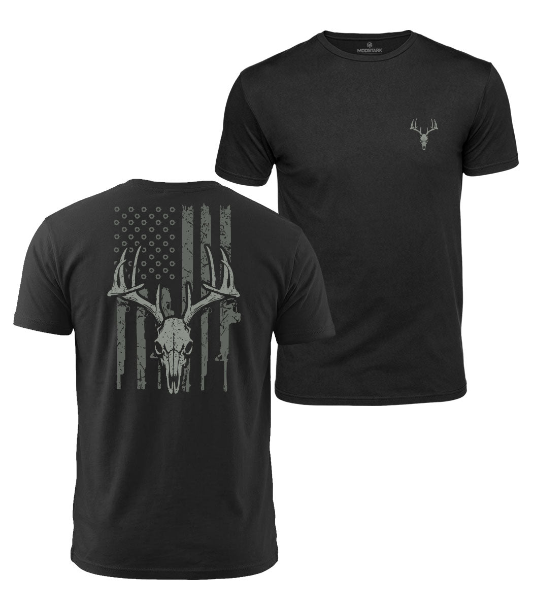 Patriotic Deer Hunter Cotton T-Shirt