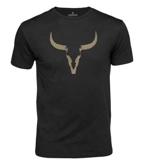 Minimalist Bull Skull Cotton T-Shirt