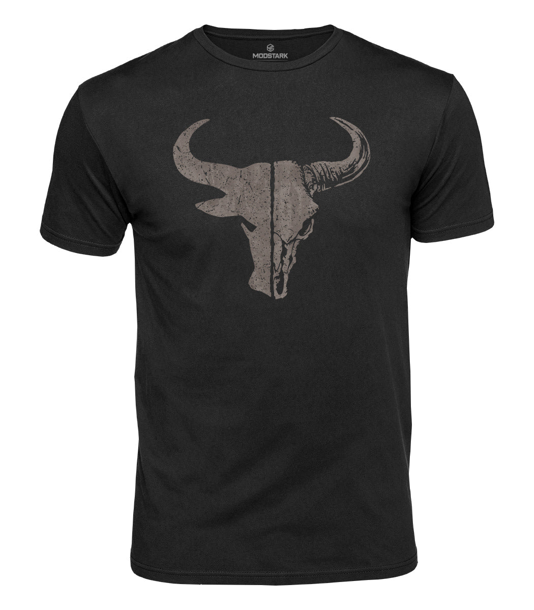 Vintage Bull Skull Cotton T-Shirt