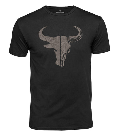 Vintage Bull Skull Cotton T-Shirt