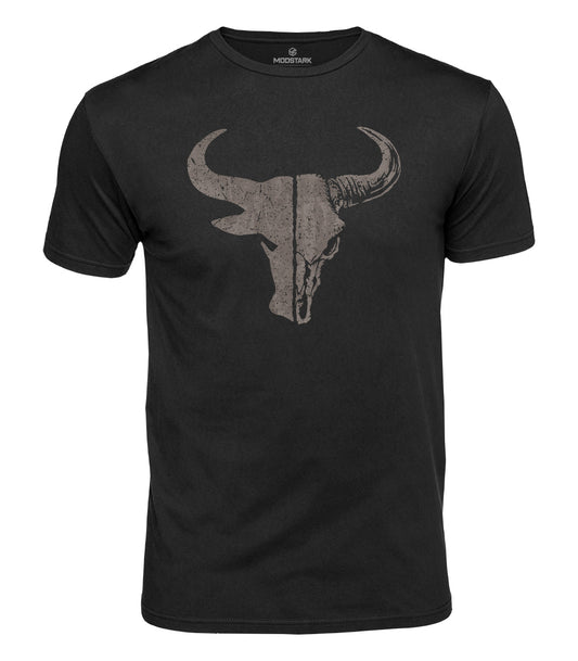 Vintage Bull Skull Cotton T-Shirt