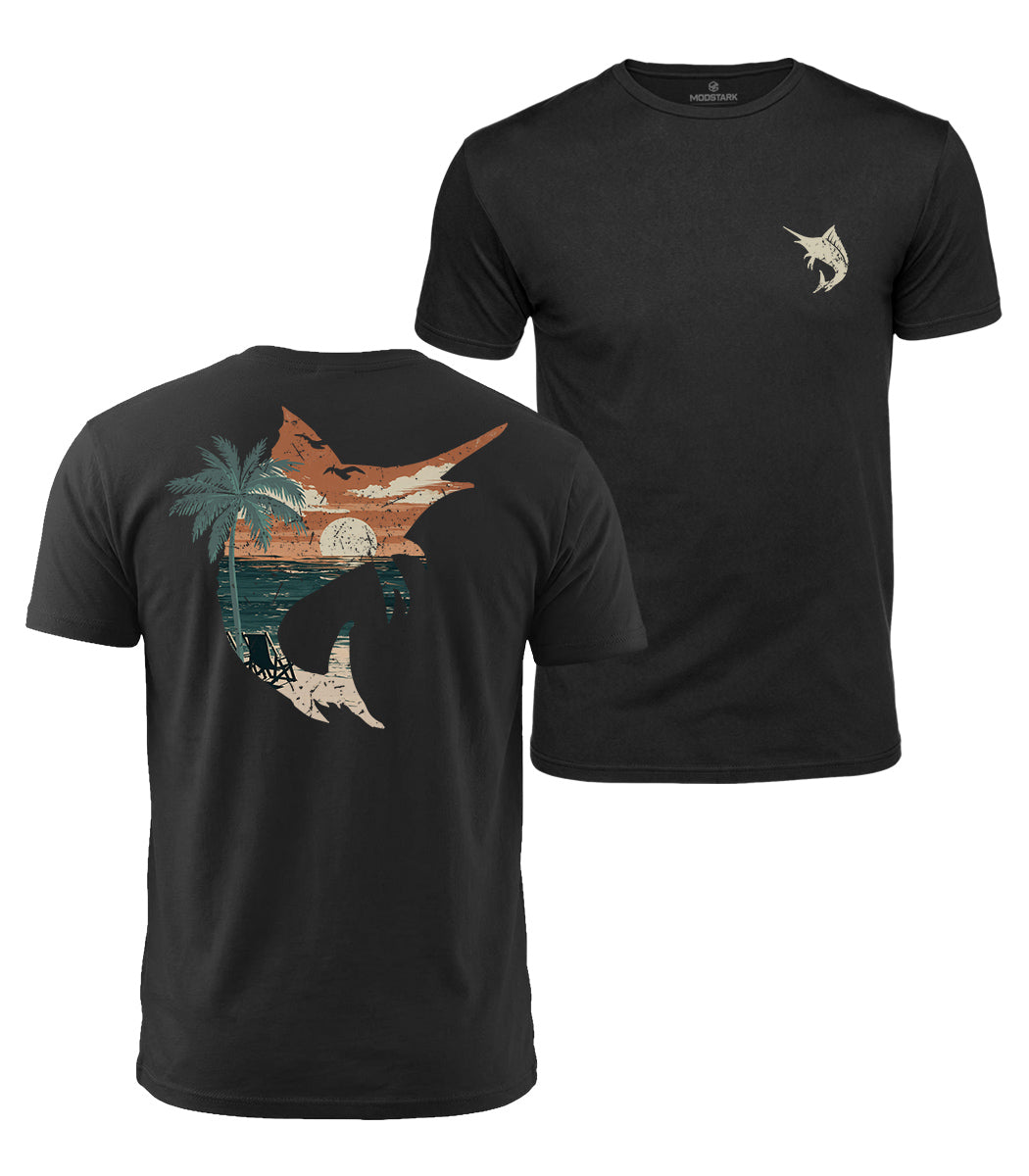 Marlin Beach Graphic Cotton T-Shirt