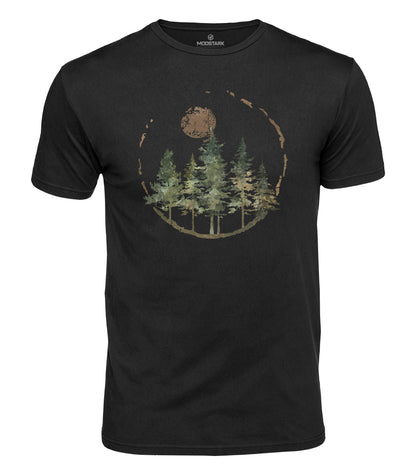 Vintage Pine Forest Cotton T-Shirt