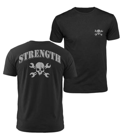 Strength Skull Cotton T-Shirt