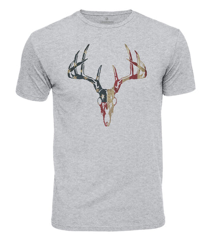USA Deer Skull Cotton T-Shirt