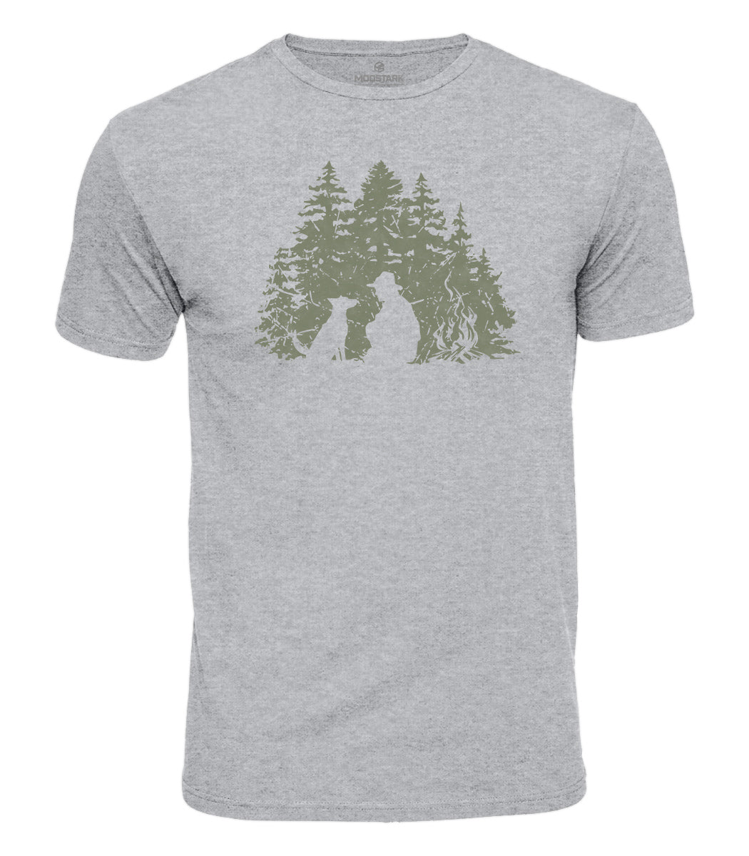 Camping With My Dog Cotton T-Shirt