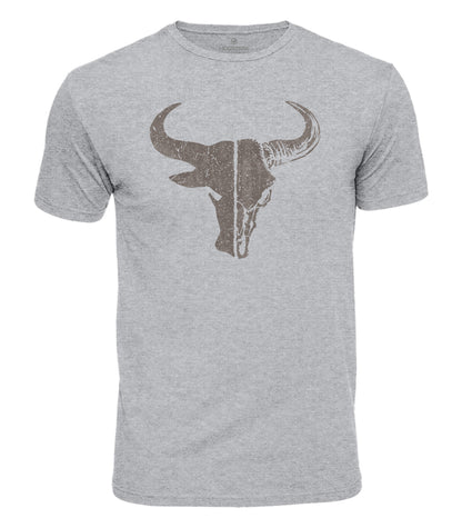 Vintage Bull Skull Cotton T-Shirt