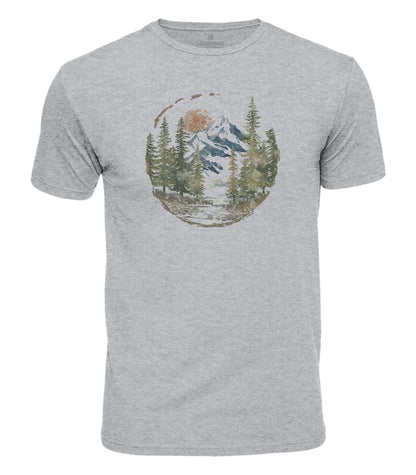 Mountain Forest Landscape Cotton T-Shirt