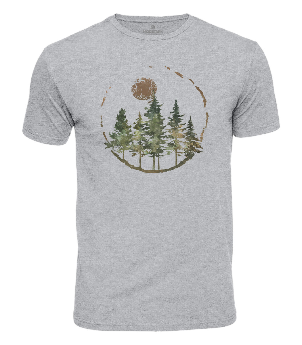 Vintage Pine Forest Cotton T-Shirt