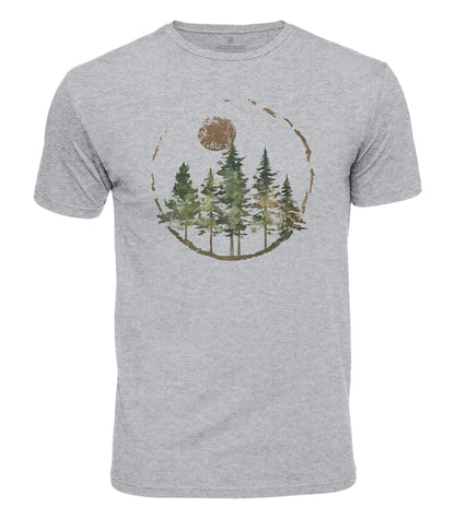 Vintage Pine Forest Cotton T-Shirt