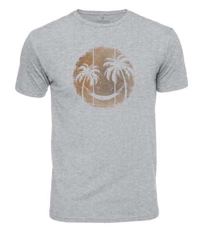 Tropical Smiley Face Cotton T-Shirt