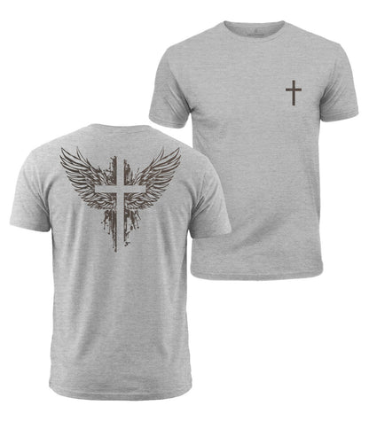 Cross & Wings Cotton T-Shirt