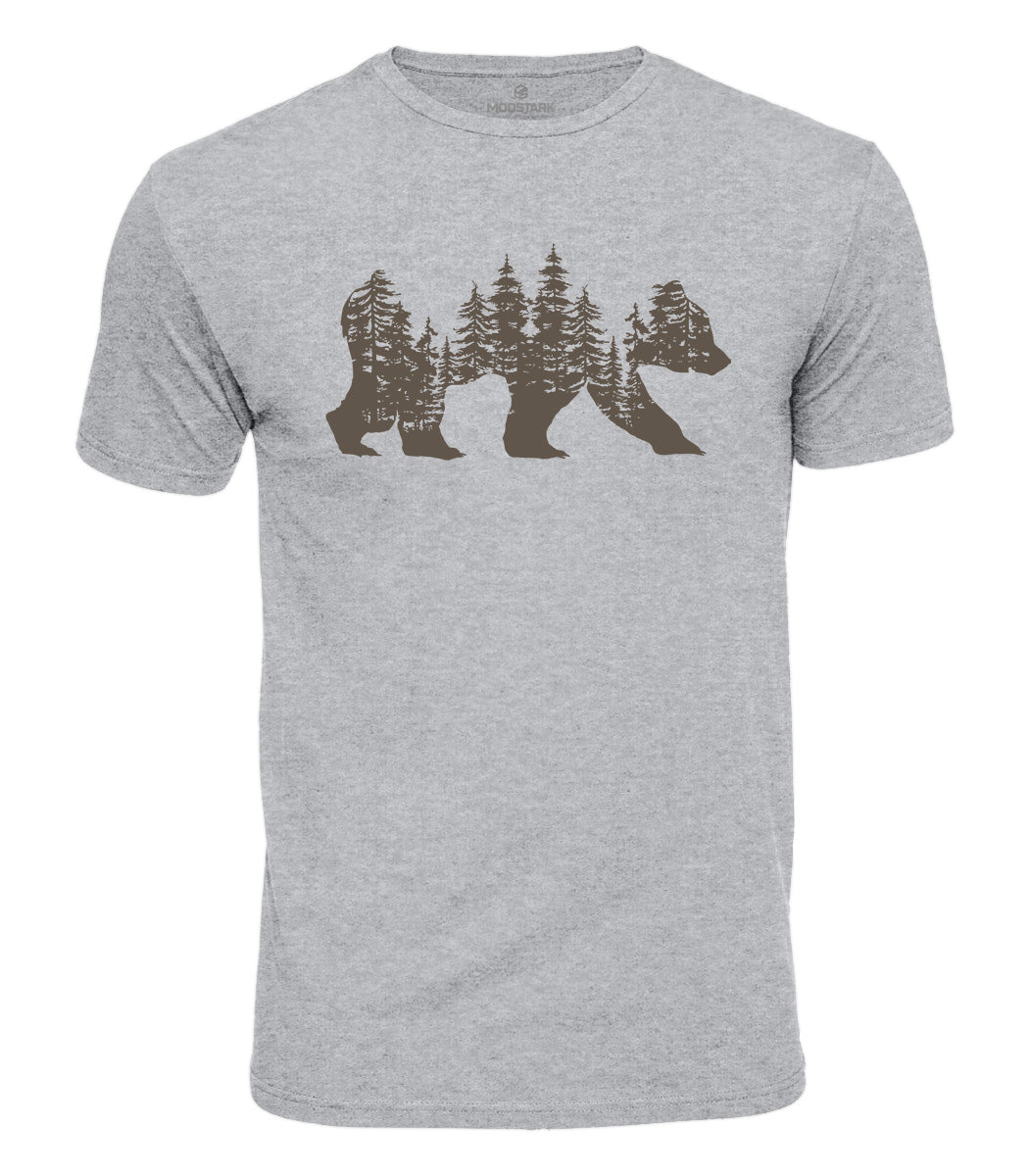 Pine Forest Bear Cotton T-Shirt