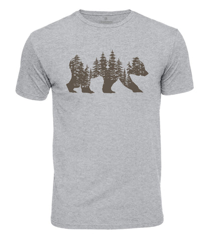 Pine Forest Bear Cotton T-Shirt